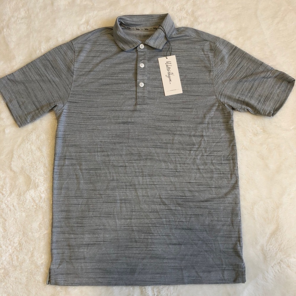 Walter Hagen Mens S Stripe Golf Polo Shirt Moisture Wicking‎ Breathable MGA11553